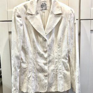 VINTAGE Beverly Mehe | Ivory Brocade Jacket